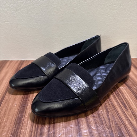 Birdies Shoes - Birdies Sparrow Loafer Size 7.5 Black Licorice Suede‎ Point Toe